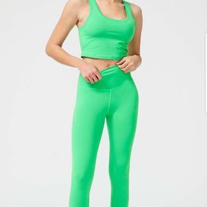 Terez TLC Legging and Sports Bra Set Spring Green